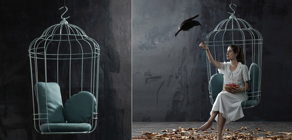 Подвесное кресло "клетка" Swing chair Cage Подвесное кресло "клетка" Swing chair Cage - Loft-Concept в Воронеже