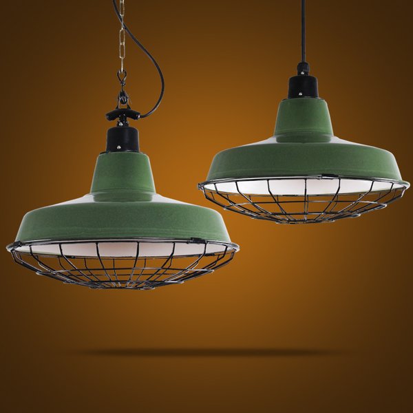 Подвесной светильник Loft Ber Cage Green Pendant Зеленый в Воронеже | Loft Concept 