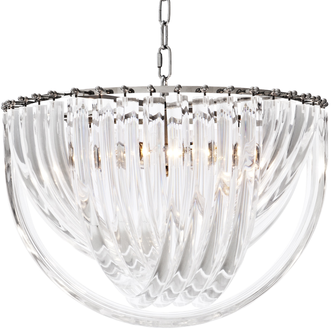 Люстра Chandelier Murano Clear 50 Прозрачный (Transparent) Никель в Воронеже | Loft Concept 