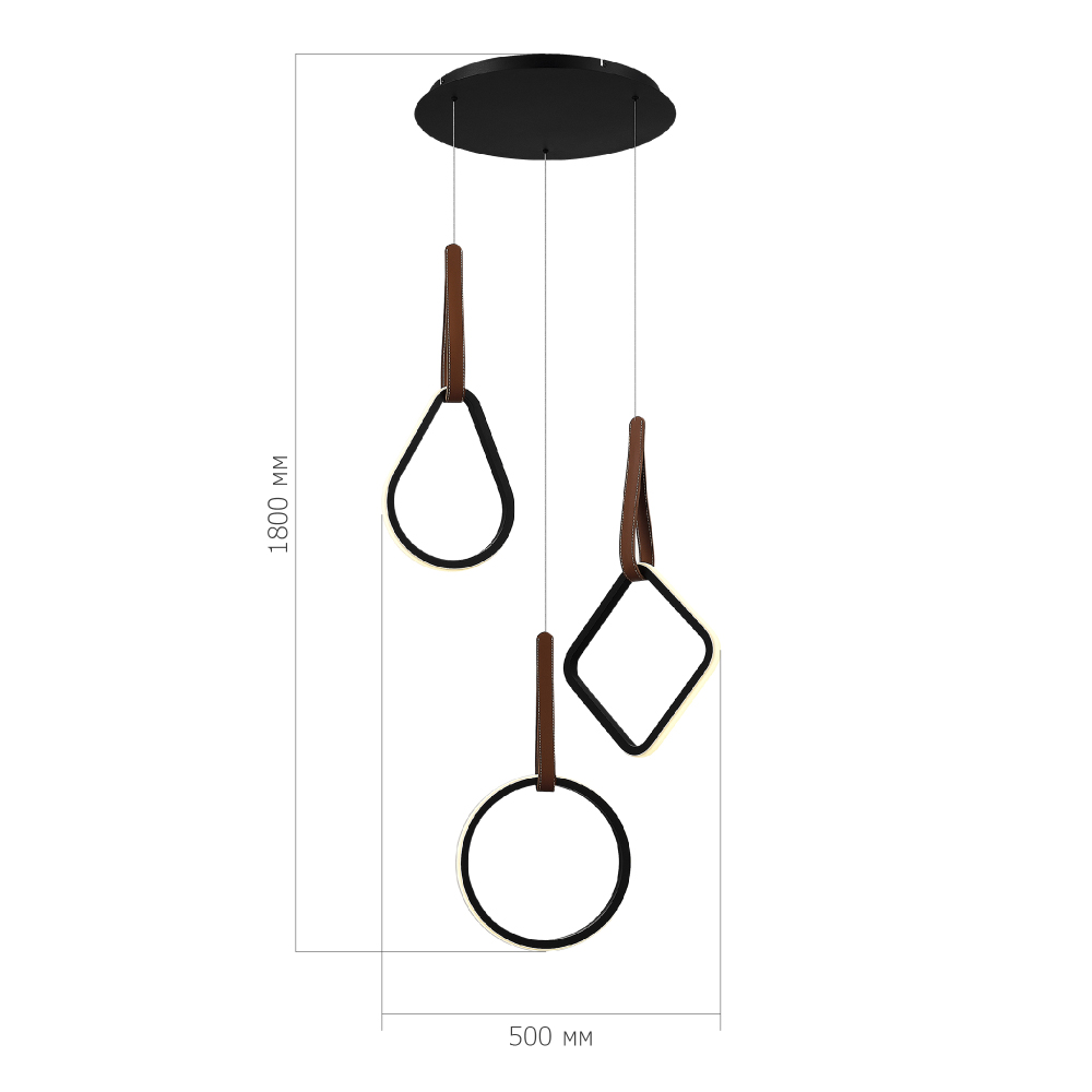 Подвесной светильник с геометрическими источниками света Geometric Architecture of Light в Воронеже