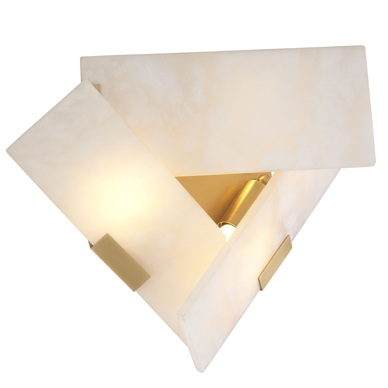 Бра Eichholtz Wall Lamp Bella Bianco Латунь Белый в Воронеже | Loft Concept 