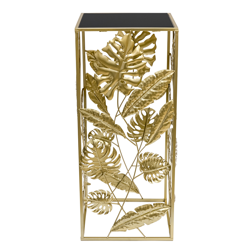 Подставка Tropical Gold Leaves Stand M Золотой Черный в Воронеже | Loft Concept 