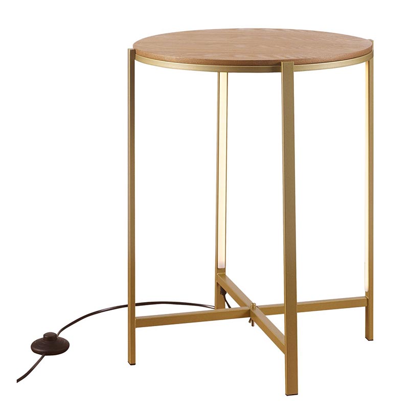 Приставной стол Kelin Side Table Bronze LED Бронза Древесина в Воронеже | Loft Concept 