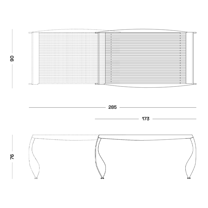 Дизайнерский раздвижной обеденный стол Poltronova Split Dining Table в Воронеже