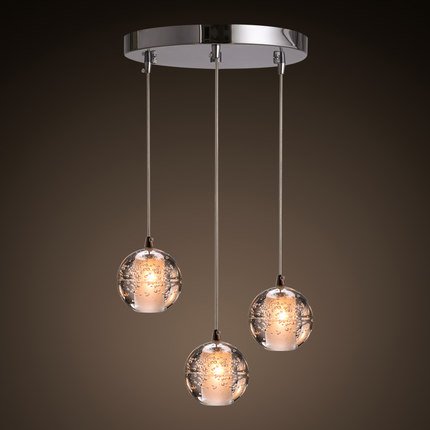 Люстра Bocci 14.3 Three Pendant Led Crystal Glass Ball 3 Прозрачный (Transparent) в Воронеже | Loft Concept 