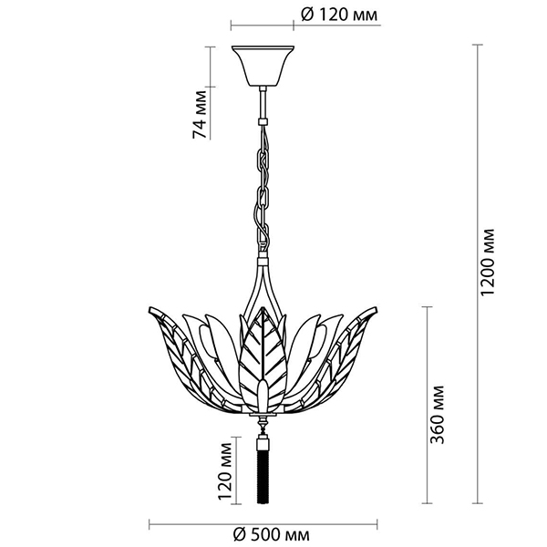 Люстра Glass Petals Chandelier 50 в Воронеже