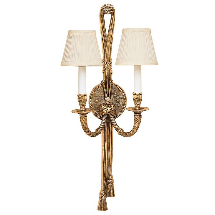 Бра 5538 PERTH SCONCE Antiqued solid brass Латунь Черный Белый в Воронеже | Loft Concept 