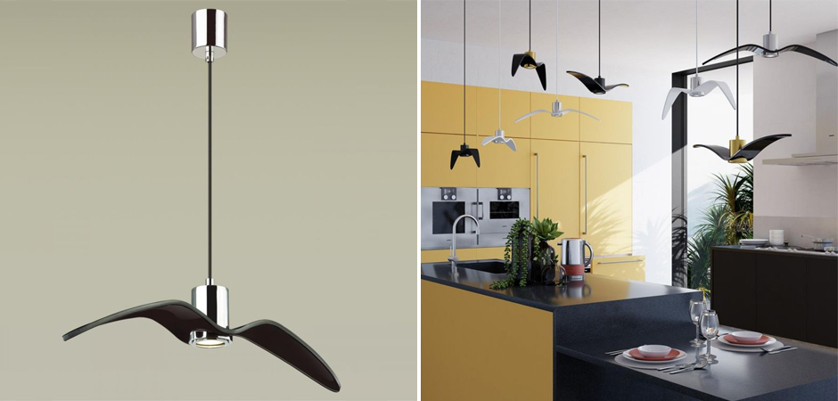 Подвесной светильник Seagull Average Chrome черный Подвесной светильник Seagull Average Chrome черный - Loft-Concept в Воронеже
