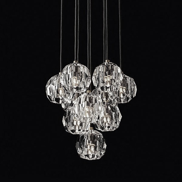 Люстра Boule De Cristal Round Cluster Chandelier 10 Chrome Хром в Воронеже | Loft Concept 