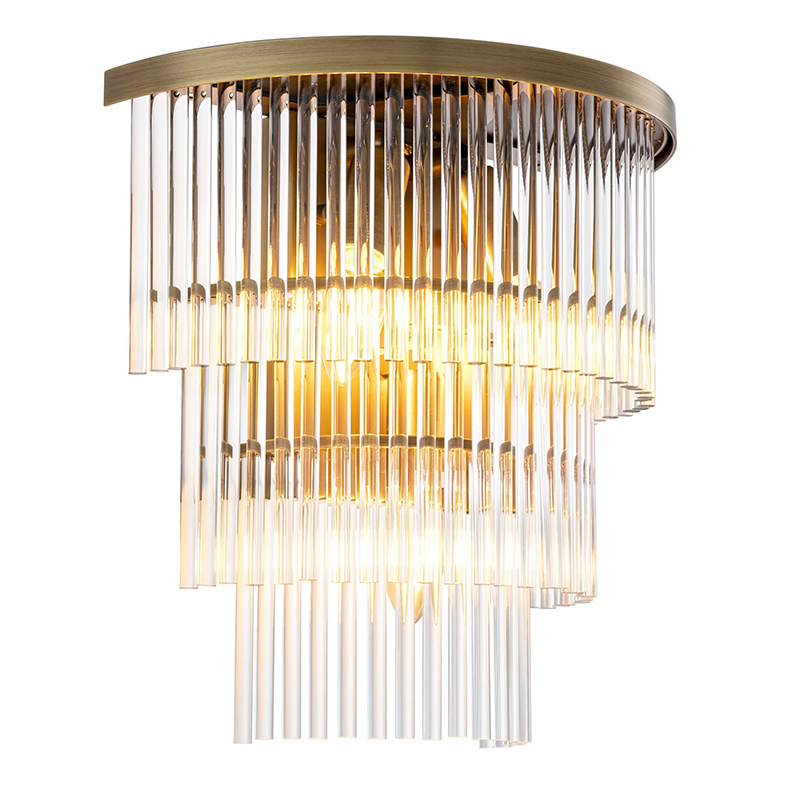 Бра Eichholtz Wall Lamp East Brass Прозрачное Стекло Латунь в Воронеже | Loft Concept 