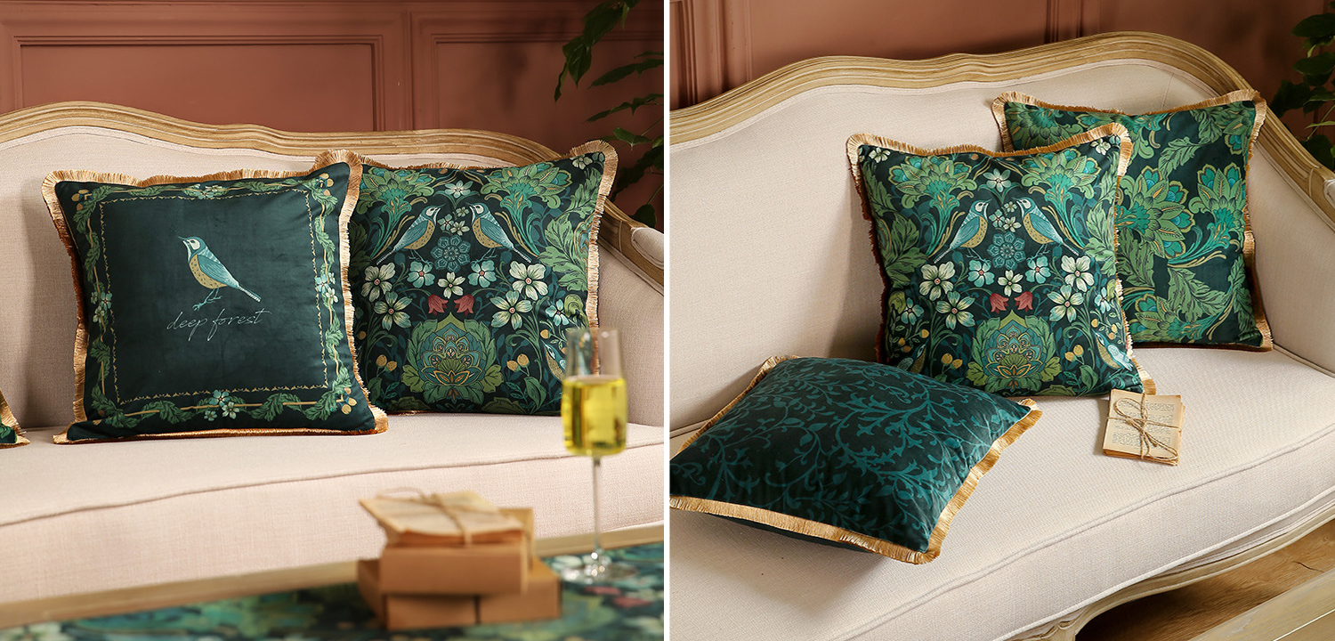 Декоративная подушка Birds and Flowers - фото