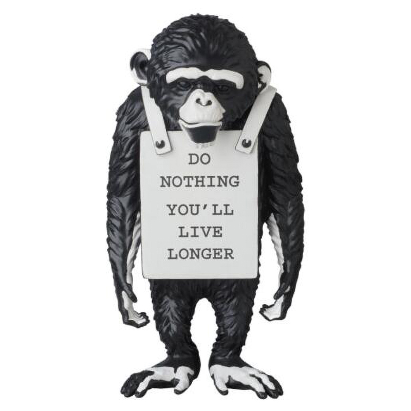 Статуэтка Banksy Lying Monkey Black and White Черно-белый в Воронеже | Loft Concept 