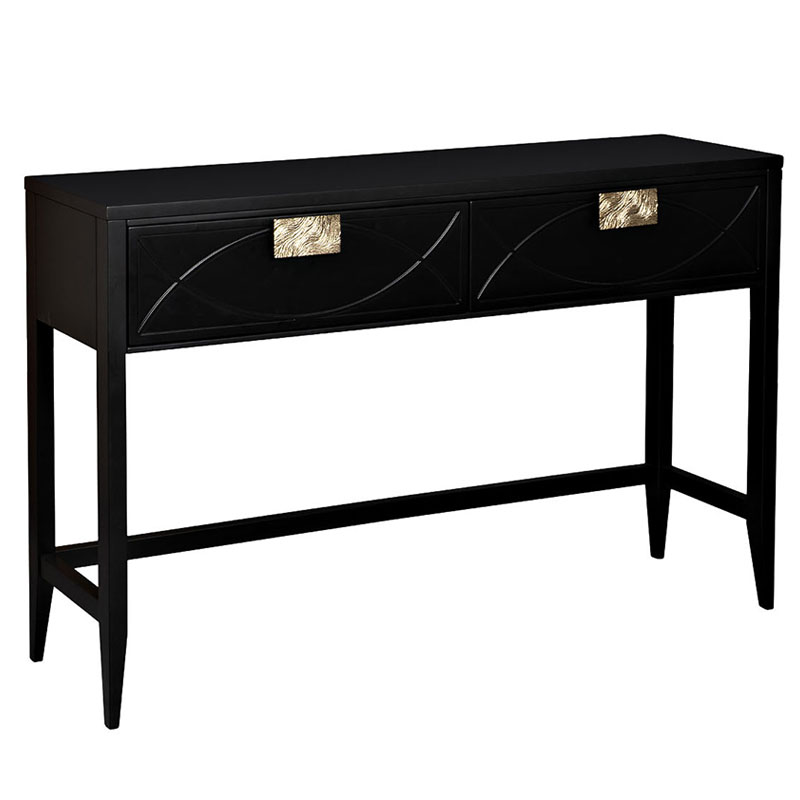 Консоль Amelie Black Console Черный Золотой в Воронеже | Loft Concept 