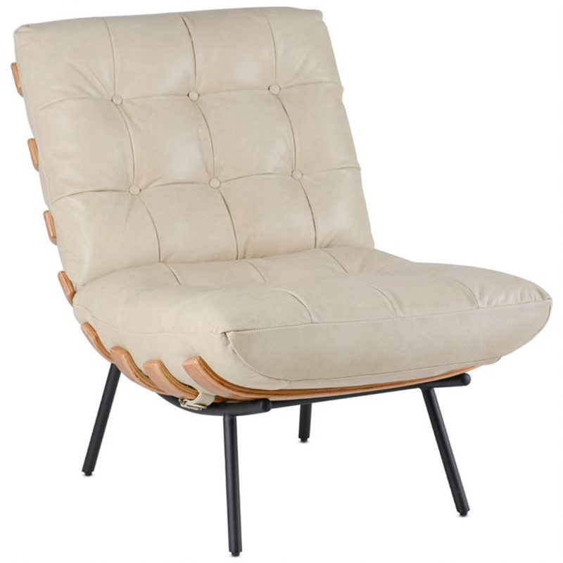 Кресло Philbert Chair beige leather Бежевый в Воронеже | Loft Concept 