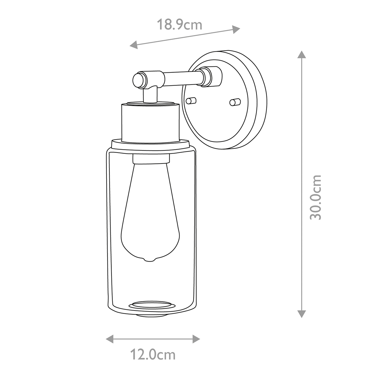 Бра с цилиндрическим прозрачным плафоном из стекла с пузырьками Elstead Lighting в Воронеже