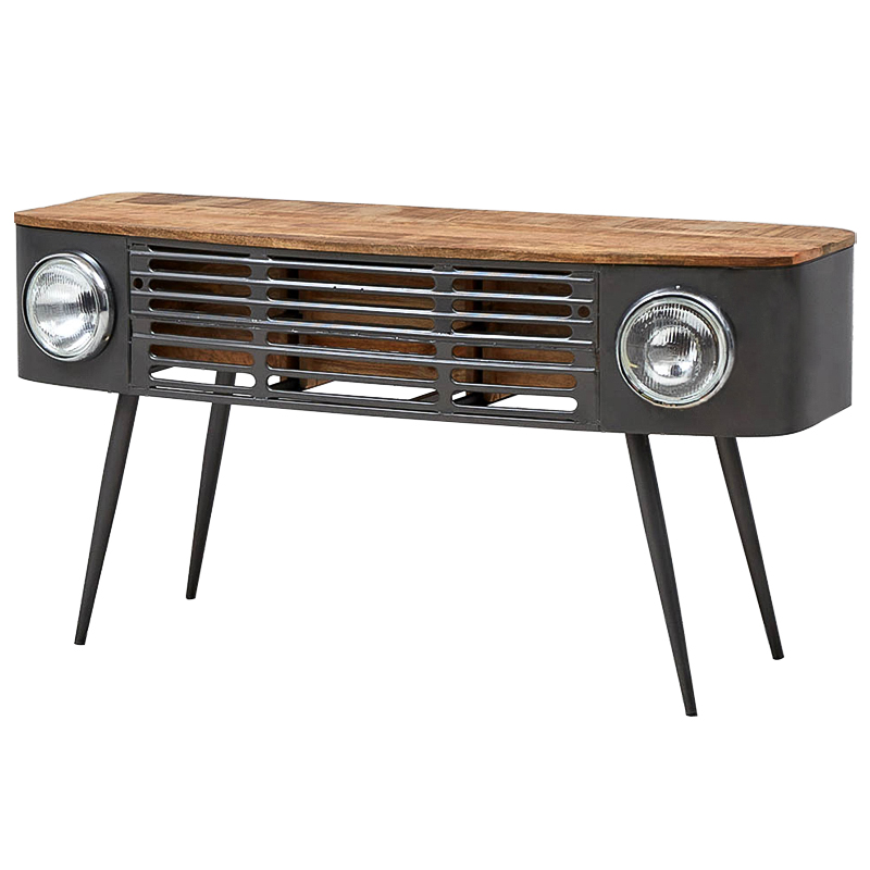 Консоль Loft Car Console Table Древесина Графит в Воронеже | Loft Concept 