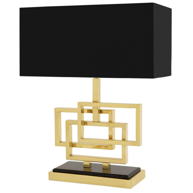 Настольная лампа Eichholtz Table Lamp Windolf Brass Латунь Черный в Воронеже | Loft Concept 