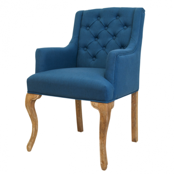 Стул French chairs Provence Amelia Blue ArmChair Голубой пастельный Древесина в Воронеже | Loft Concept 