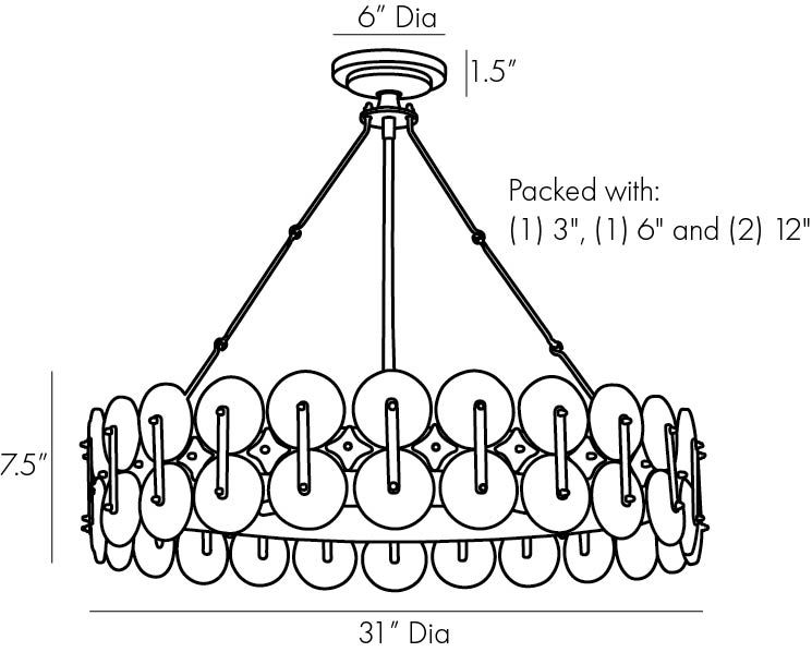 Люстра Arteriors RONDELLE CHANDELIER в Воронеже