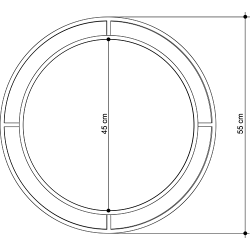 Настенное зеркало круглой формы в черной металлической раме BUBBLE MIRROR BLACK в Воронеже