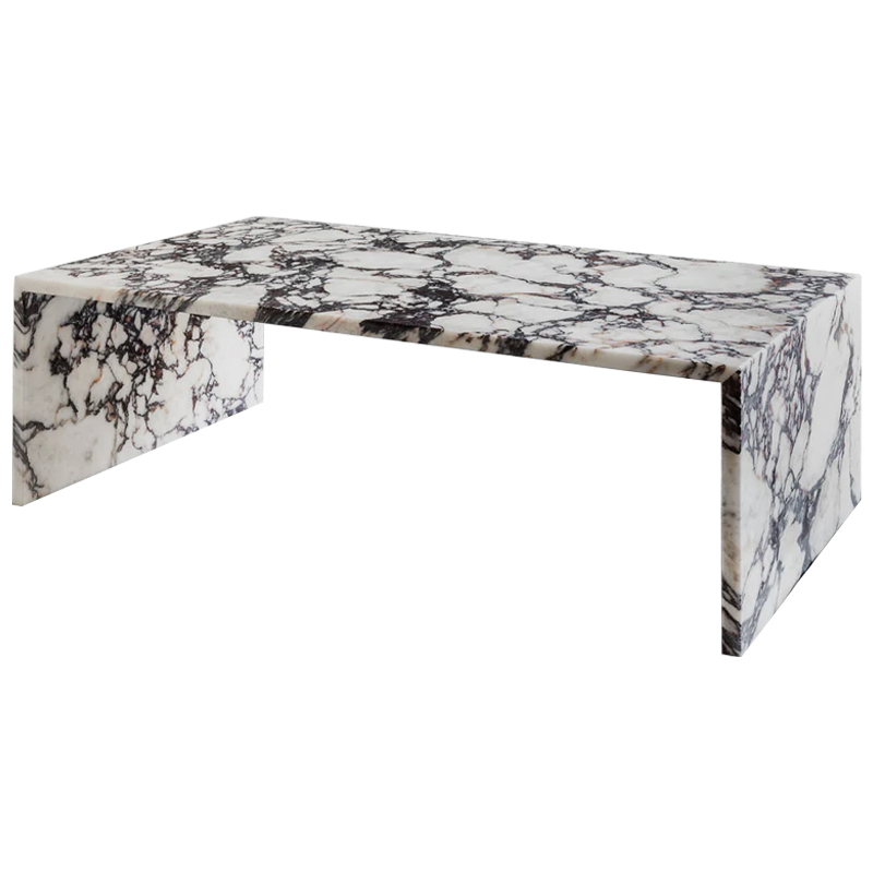 Кофейный стол Patricio Marble Coffee Table Белый Коричневый Молочный в Воронеже | Loft Concept 