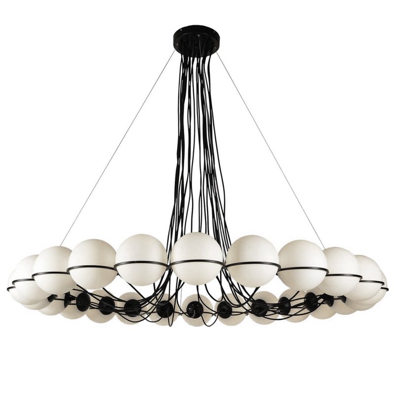 Люстра Gino Sarfatti Model 2109 24 Lamp Черный Прозрачный белый Люстра Gino Sarfatti Model 2109 24 Lamp Черный Прозрачный белый в Воронеже | Loft Concept