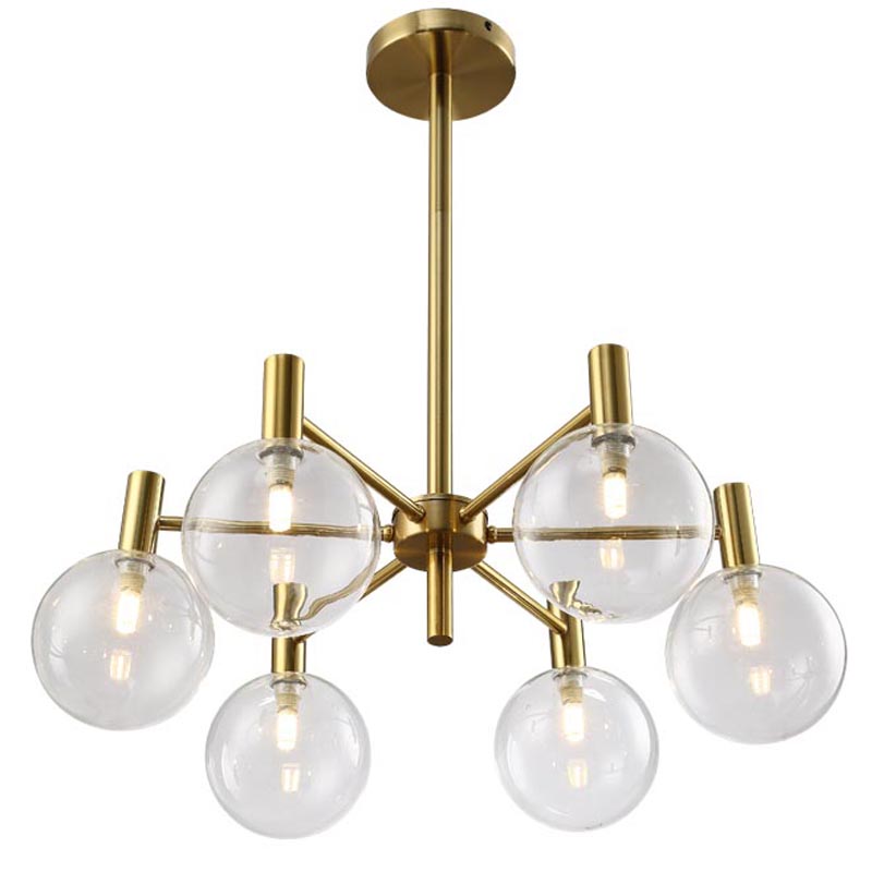 Люстра Holevier Chandelier 6 lamp Золотой Люстра Holevier Chandelier 6 lamp Золотой в Воронеже | Loft Concept