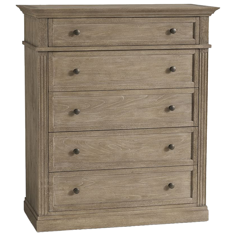 Комод 5 ящиков Benjamin Chest of 5 Drawers Бежево-серый в Воронеже | Loft Concept 