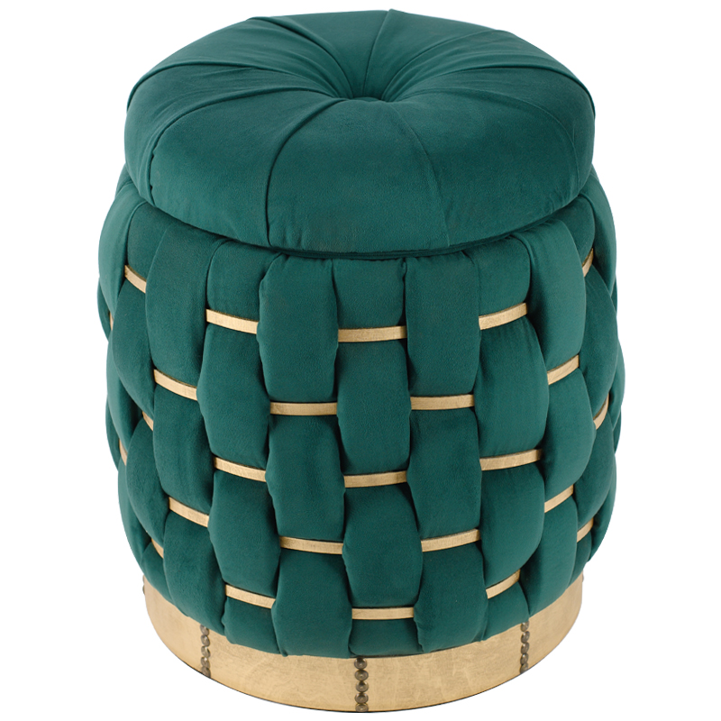 Пуф Verde Green Pouf Зеленый Золотой в Воронеже | Loft Concept 