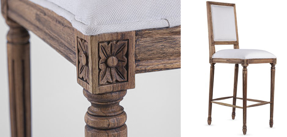 Барный стул JACOB bar stool Avory Linen Барный стул JACOB bar stool Avory Linen - Loft-Concept в Воронеже