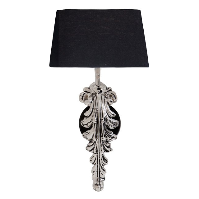 Бра Eichholtz Wall Lamp Beau Site Nickel+Black Никель Черный в Воронеже | Loft Concept 