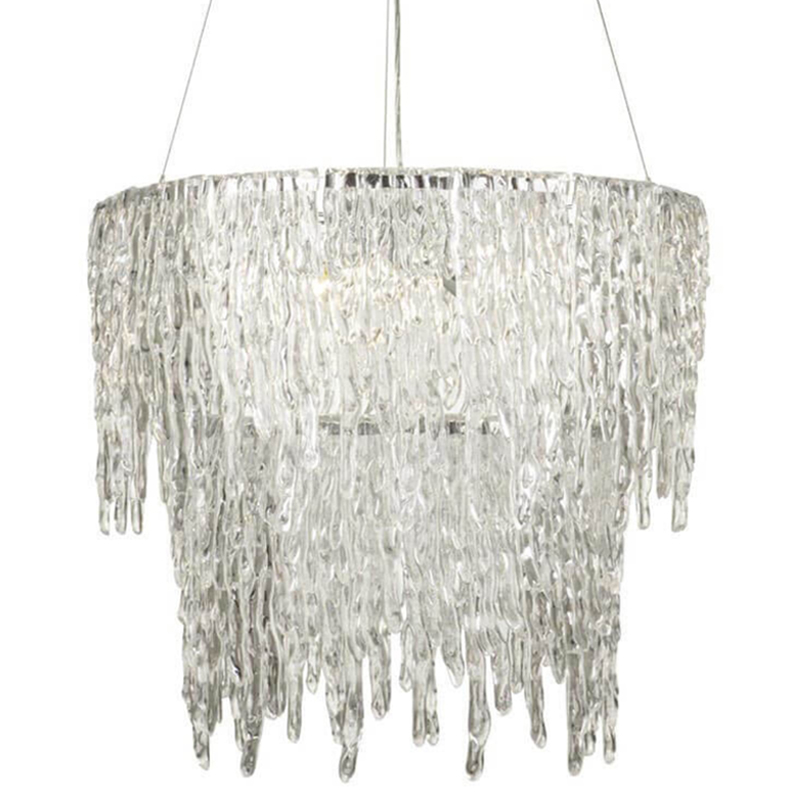 Люстра Cold Heart Silver Single two-tier Chandelier Хром Прозрачное Стекло в Воронеже | Loft Concept 