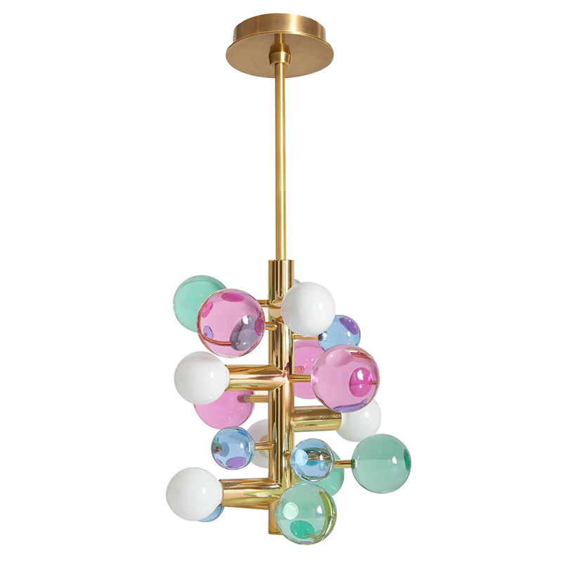 Светильник Jonathan Adler GLOBO FIVE-LIGHT CHANDELIER Multi Золотой Мульти в Воронеже | Loft Concept 