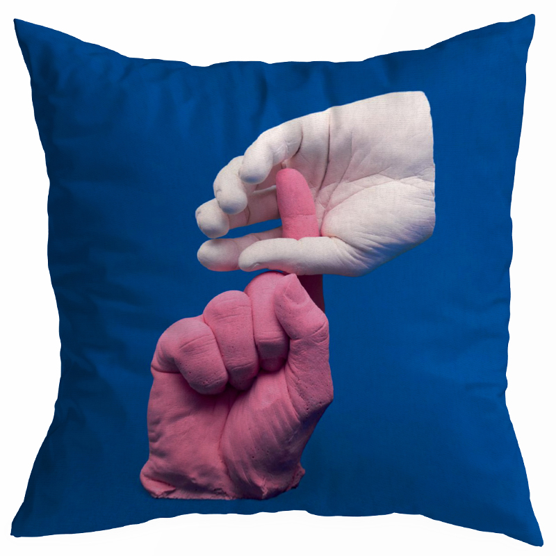 Декоративная подушка Seletti Cushion Hands Синий в Воронеже | Loft Concept 