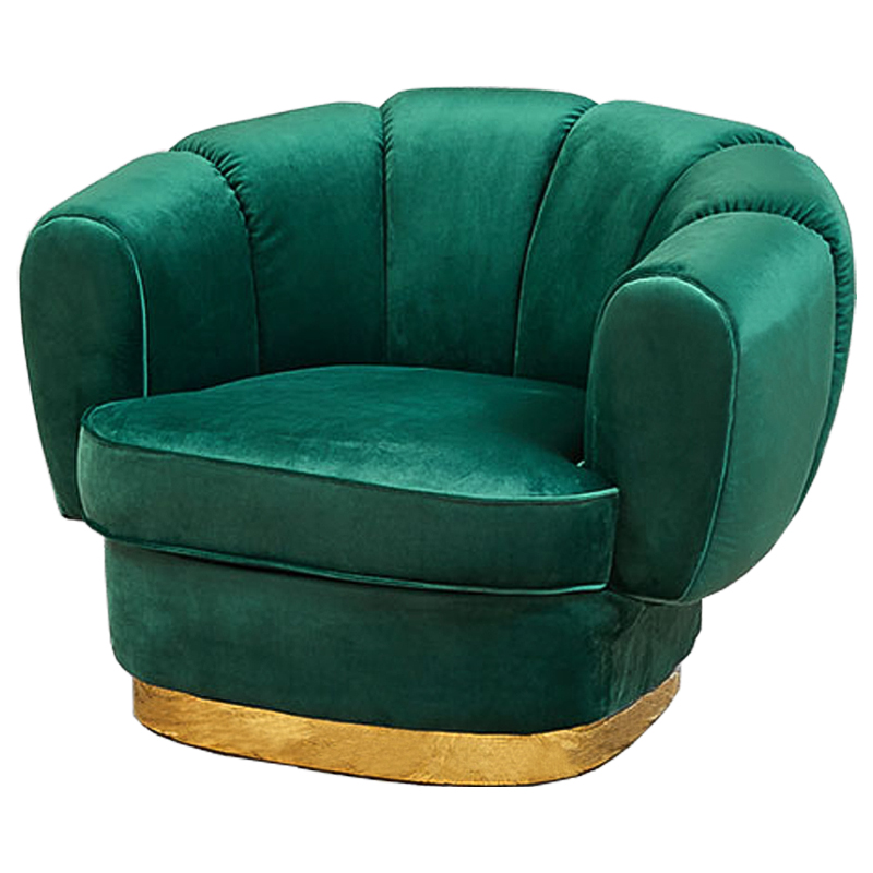 Кресло Emerald Softness Armchair Изумрудный Глянцевое золото в Воронеже | Loft Concept 