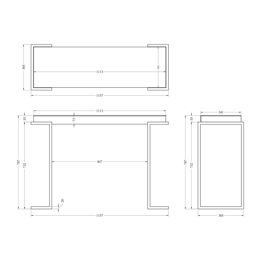 Консоль зеркальная Mirror Chrome Console в Воронеже