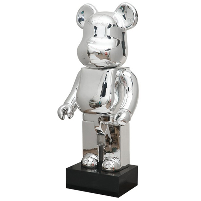 Статуэтка Bearbrick Silver on stand Серебряный в Воронеже | Loft Concept 