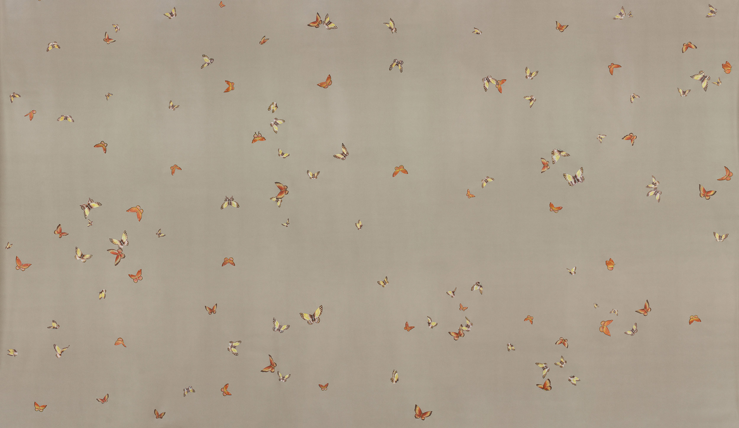 Обои ручная роспись Butterflies Echo on dyed paper Обои ручная роспись Butterflies Echo on dyed paper - постер Loft-Concept в Воронеже