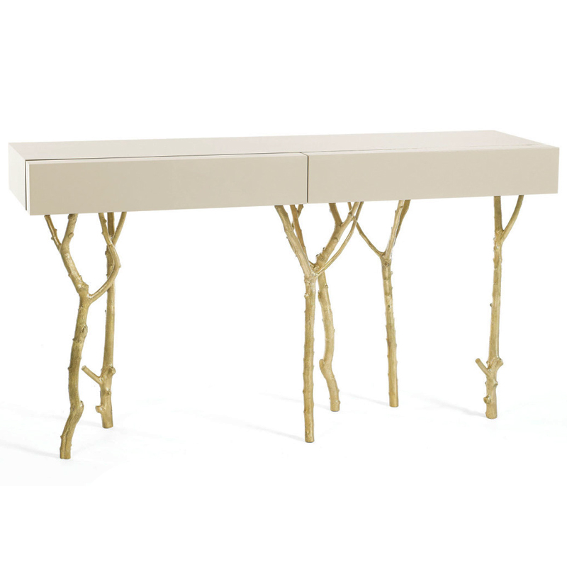 Консоль Fig Tree CONSOLE Ginger and Jagger Золотой Белый в Воронеже | Loft Concept 