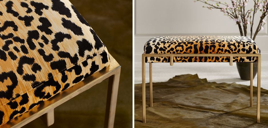 Пуф Metal and Leopard Ottoman Пуф Metal and Leopard Ottoman - Loft-Concept в Воронеже