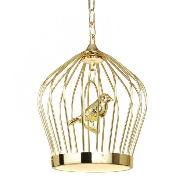 Люстра Birdcage Chandelier Gold Глянцевое золото в Воронеже | Loft Concept 