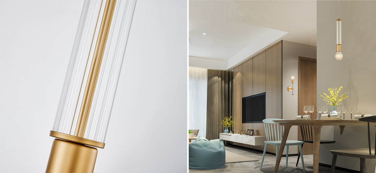 Подвесной светильник цвета золота Industrial - фото №1