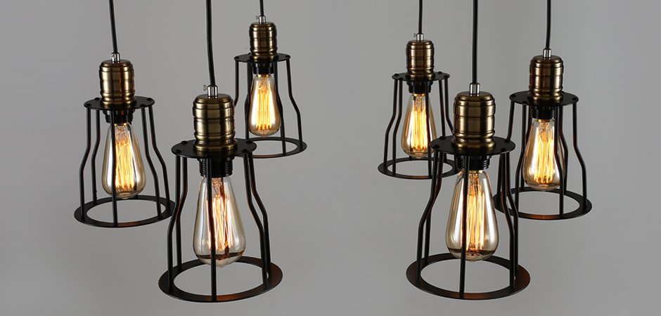 Подвесной светильник Loft Industrial Cage Filament Pendant Подвесной светильник Loft Industrial Cage Filament Pendant - Loft-Concept в Воронеже