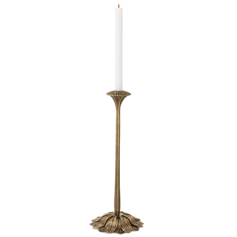 Подсвечник Eichholtz Candle Holder Lorraine Винтажная латунь в Воронеже | Loft Concept 