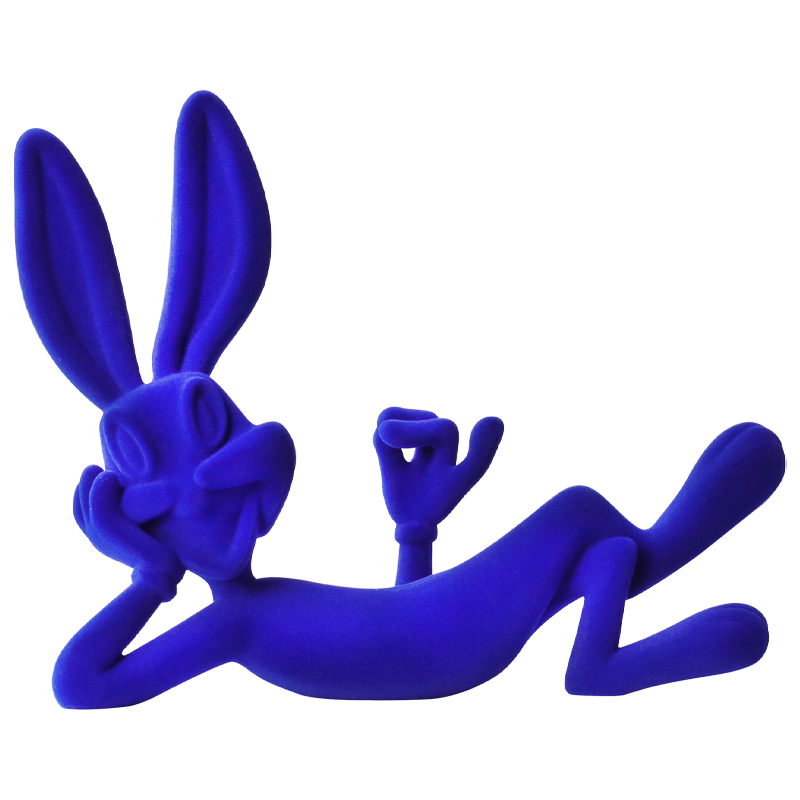 Декоративная статуэтка синий флок Bugs Bunny Blue Statuette Синий в Воронеже | Loft Concept 