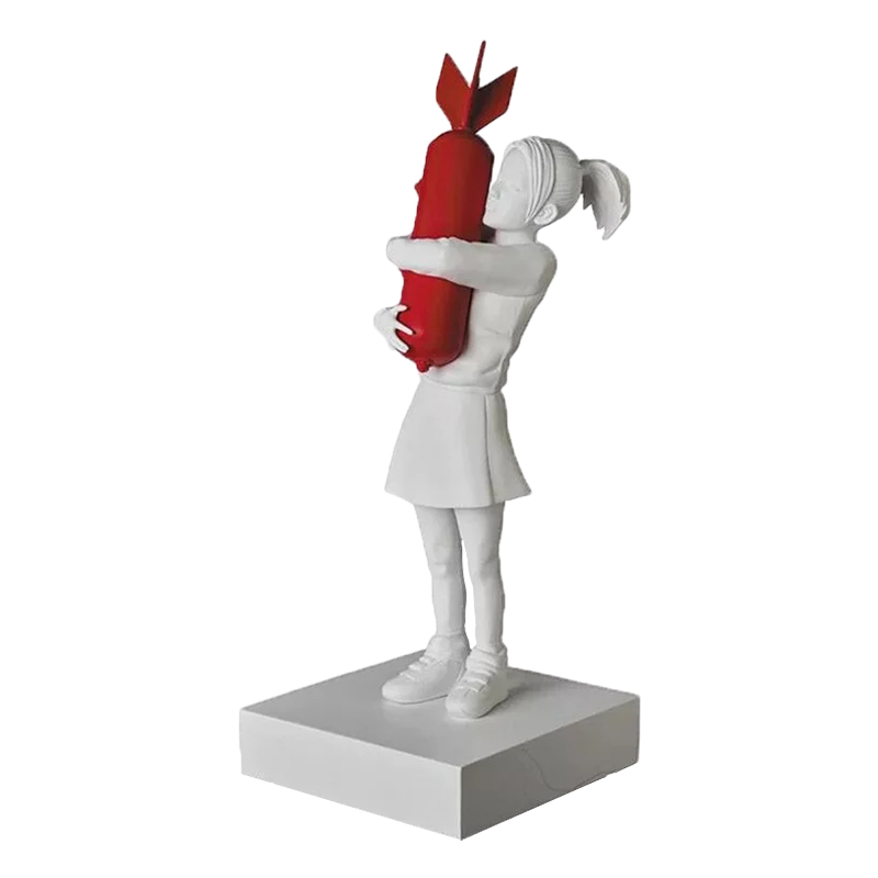 Статуэтка Banksy Bomb Hugger Sculpture Red Белый Красный в Воронеже | Loft Concept 