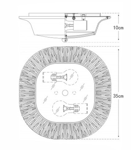 Потолочный светильник Utopia Round Sconce Gold в Воронеже