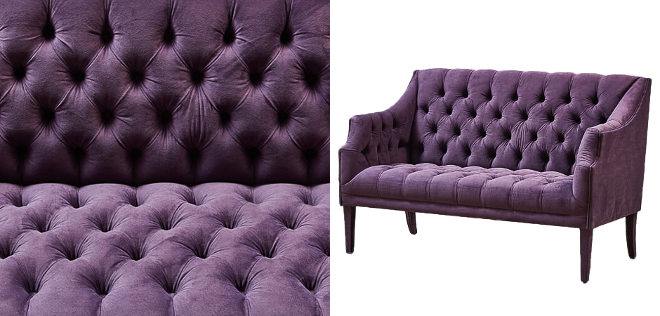 Диван Morton Capitone Sofa лиловый лен Диван Morton Capitone Sofa лиловый лен - Loft-Concept в Воронеже