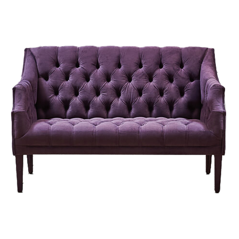 Диван Morton Capitone Sofa лиловый лен Коричневый Лиловый Диван Morton Capitone Sofa лиловый лен Коричневый Лиловый в Воронеже | Loft Concept
