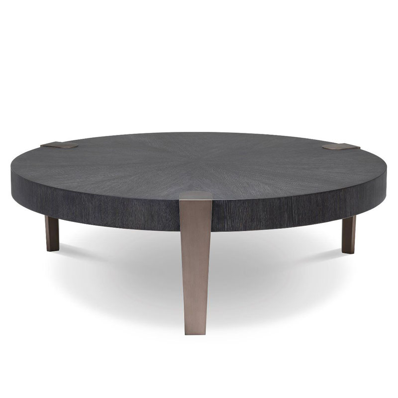 Кофейный стол Eichholtz COFFEE TABLE OXNARD Gray oak Серый Дуб Темная бронза в Воронеже | Loft Concept 